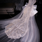 Silver, rhinestone-embellished, sleeveless, fitted, sexy long ball gown/bridal dress R8751