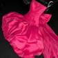 Rose pink strapless fitted waist slim-fitting ball gown/bridal dress R8722