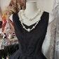 Black sleeveless fitted A-line maxi dress, ball gown R6344