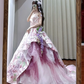 Light purple strapless fitted waist slim-fitting ball gown with a full skirt R8628