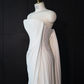 White strapless fitted long ball gown/bridal dress R8961