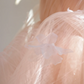 Light pink strapless fitted mermaid skirt long ball gown/bridal dress R8536