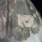Retro pink floral suspender waist puffy princess skirt homecoming dress R4973