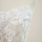 White lace floral print fitted midi ball gown/bridal dress R8500