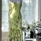 Light green suspender waist slim fit hip-hugging irregular skirt dress, prom dress R5435