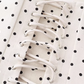 2025 Summer New Apricot Polka Dot Waist Square Neck A-line Short Suspender Dress R0907