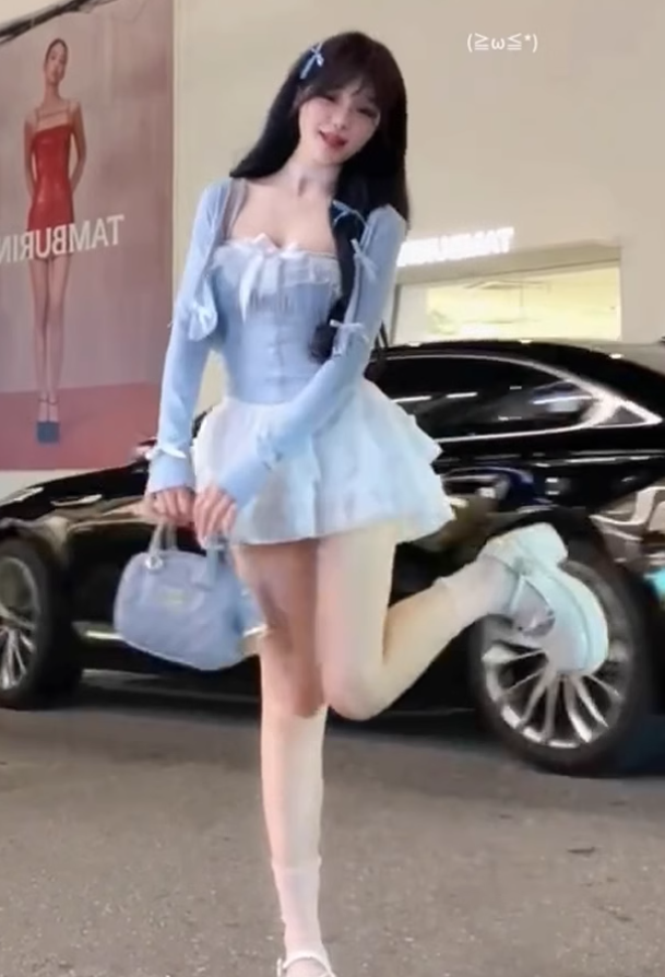 Large size French pure desire style sweet spicy cardigan sling puffy cake skirt suit R1845