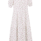 2025 summer new French pink floral girl age-reducing waist long dress R0921