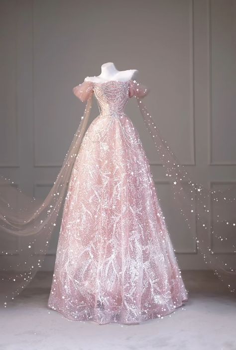 Pink one-shoulder slim waist princess cute long dress, prom dress R5309