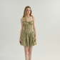 French suspender skirt seaside holiday short skirt fairy skirt plaid dress R2765