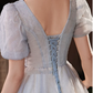 Puffy Tulle Sequins Corset Prom Gown , Blue Women's Maxi Evening Dress Birthday Dress RS2319
