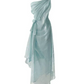 Elegant Mint Green Sheath One-shoulder Organza Bodycon Maxi Women Dress Evening Dress RS296
