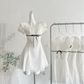 Fresh White A-Line Jewel Bodycon Mini Summer Dress Homecoming Dress RS292
