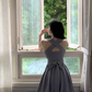 Women Sleeveless White Party Dress Elegant Prom Dress        S5418