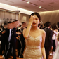 Silver Strap Sequined Waist Slim Fit Hip Fishtail Maxi Ball Gown R6107