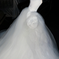 White strapless fitted waist long sexy ball gown/bridal dress R8723