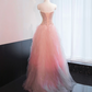 Light pink halter neck fitted waist long ball gown, bridal gown R8962