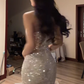 Light champagne gold strapless fitted long sexy ball gown R7545