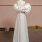 Light champagne-colored strapless fitted long ball gown, bridal dress R8353