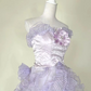Light purple strapless floor-length ball gown with a cinched waist; bridal gown R7298
