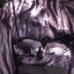 Dark purple one-shoulder halter-neck fitted long ball gown R6706