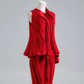 Red sleeveless fitted top and bodycon skirt suit, ball gown/bridal gown R8132