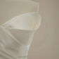 White strapless, fitted satin long ball gown/bridal dress R8537