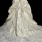 Ivory white strapless fitted waist slim-fitting ball gown with a full skirt R6666
