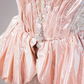 Light pink strapless fitted waist bodycon long ball gown, bridal dress R9022