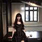 Black suspender satin waist slim cake skirt short skirt homecoming dress R5093