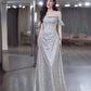 Elegant Shinny Evening Gowns Off Shoulder Long Prom Dress     S7212