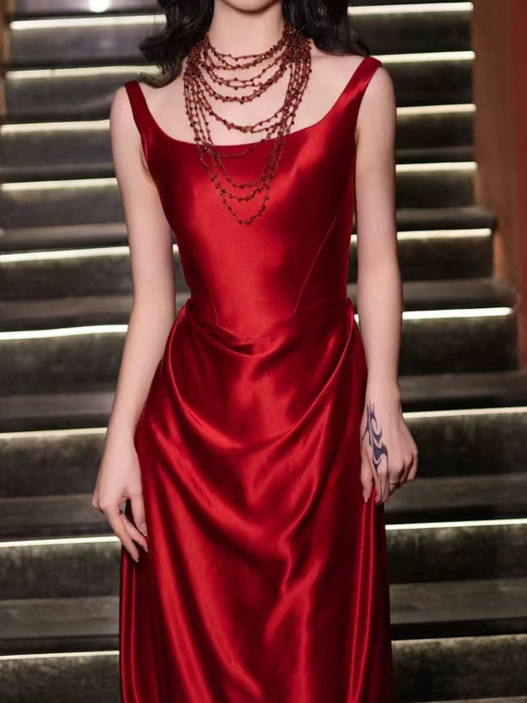 Red Elegant Evening Gowns Long Prom Dress     S7219