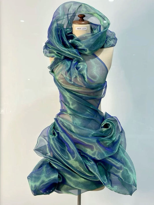 Satin waist high-end temperament sexy short skirt homecoming dress R3735