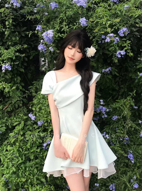 Elegant Mint Green A-Line Off-shoulder Mini Birthday Dress Homecoming Dress RS316
