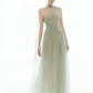 Light green tulle tube top design elegant long dress homecoming dress R4853