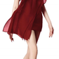 Red tube top slim waist hip skirt homecoming dress R4487