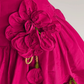 Rose red sleeveless slim waist A-line long skirt homecoming dress R4204