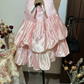 Pink halter neck slim waist flower bud cute short skirt homecoming dress R4243