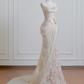 Light pink strapless fitted ball gown, bridal gown R8211