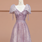 Light purple fitted long ball gown R8412