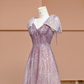 Light purple fitted long ball gown R8412