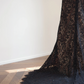 Black strapless fitted lace long ball gown R8472
