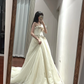 White strapless fitted long ball gown/bridal dress R8843