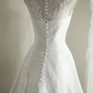 White sleeveless beaded fitted long ball gown/bridal dress R6826
