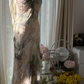 Light pink halter-neck backless sexy long ball gown R7773