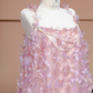 Light pink halter-neck straight long ball gown, bridal dress R8325