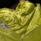 Yellow-green strapless, fitted, bodycon, mermaid-style long ball gown R6986