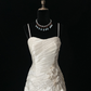 White halter-neck fitted bodycon long ball gown R8694