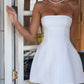 A-line slim fit simple tube top dignified cute puffy princess dress homecoming dress R2444