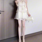 Sweet style sleeveless halter neck dress beautiful temperament puffy short skirt R0760